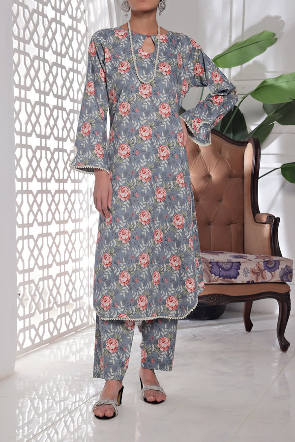 Unstitched Lawn 2 Piece Suit