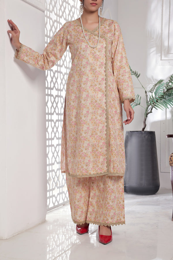 Unstitched Lawn 2 Piece Suit