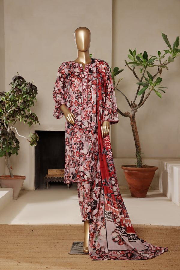 Unstitched Lawn 3 Piece Suit