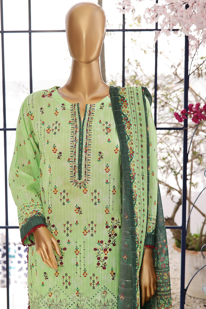 3 PIECE - DIGITAL PRINTED CHIKANKARI LAWN SUIT - PAK FABRICS