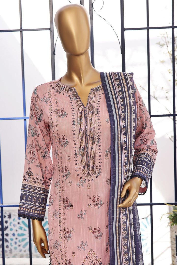 3 PIECE - DIGITAL PRINTED CHIKANKARI LAWN SUIT - PAK FABRICS