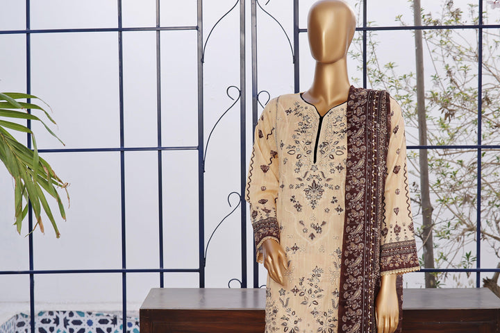 3 PIECE - DIGITAL PRINTED CHIKANKARI LAWN SUIT - PAK FABRICS