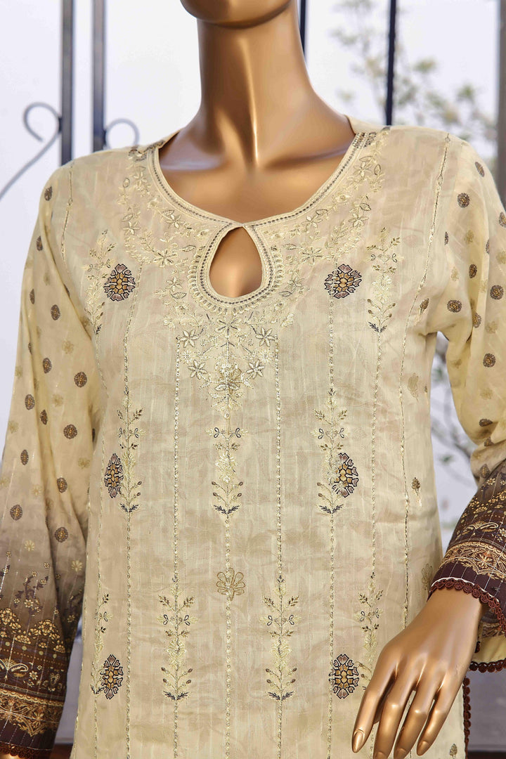 3 PIECE - DIGITAL PRINTED CHIKANKARI LAWN SUIT - PAK FABRICS