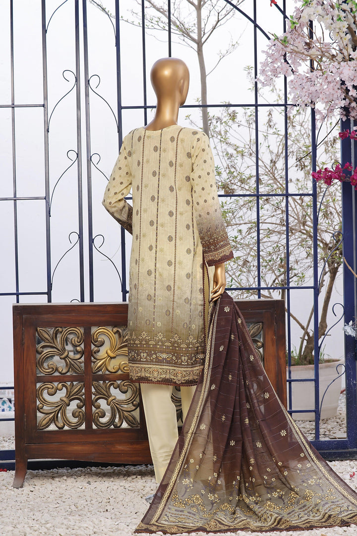 3 PIECE - DIGITAL PRINTED CHIKANKARI LAWN SUIT - PAK FABRICS