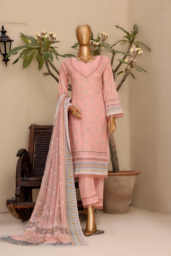 3 PIECE - DIGITAL PRINTED DORA BANA LAWN SUIT - PAK FABRICS