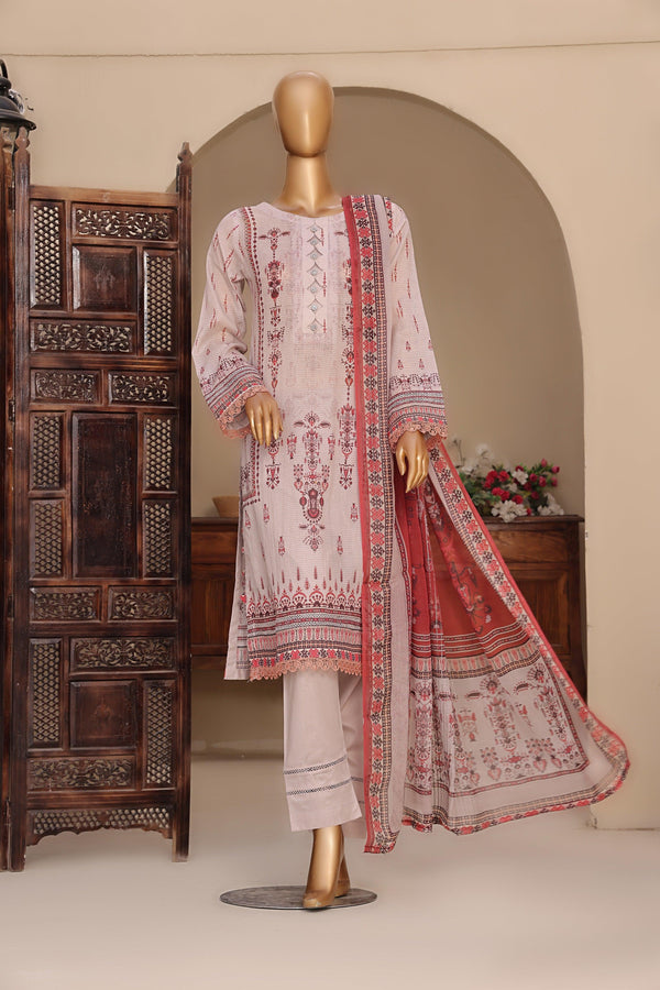 3 PIECE - DIGITAL PRINTED DORA BANA LAWN SUIT - PAK FABRICS