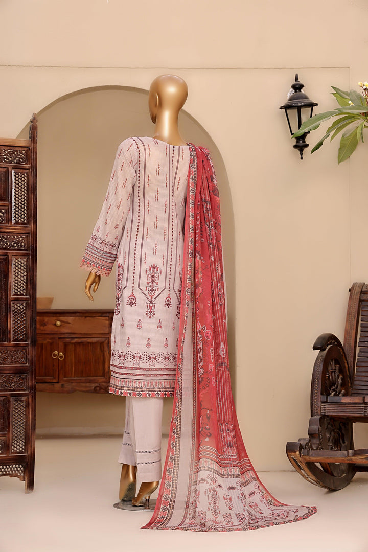 3 PIECE - DIGITAL PRINTED DORA BANA LAWN SUIT - PAK FABRICS