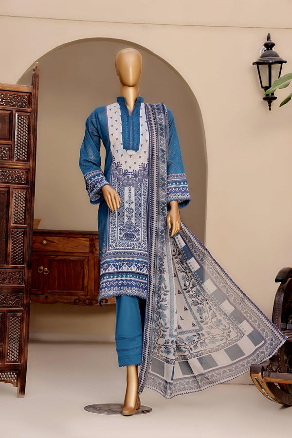 3 PIECE - DIGITAL PRINTED DORA BANA LAWN SUIT - PAK FABRICS