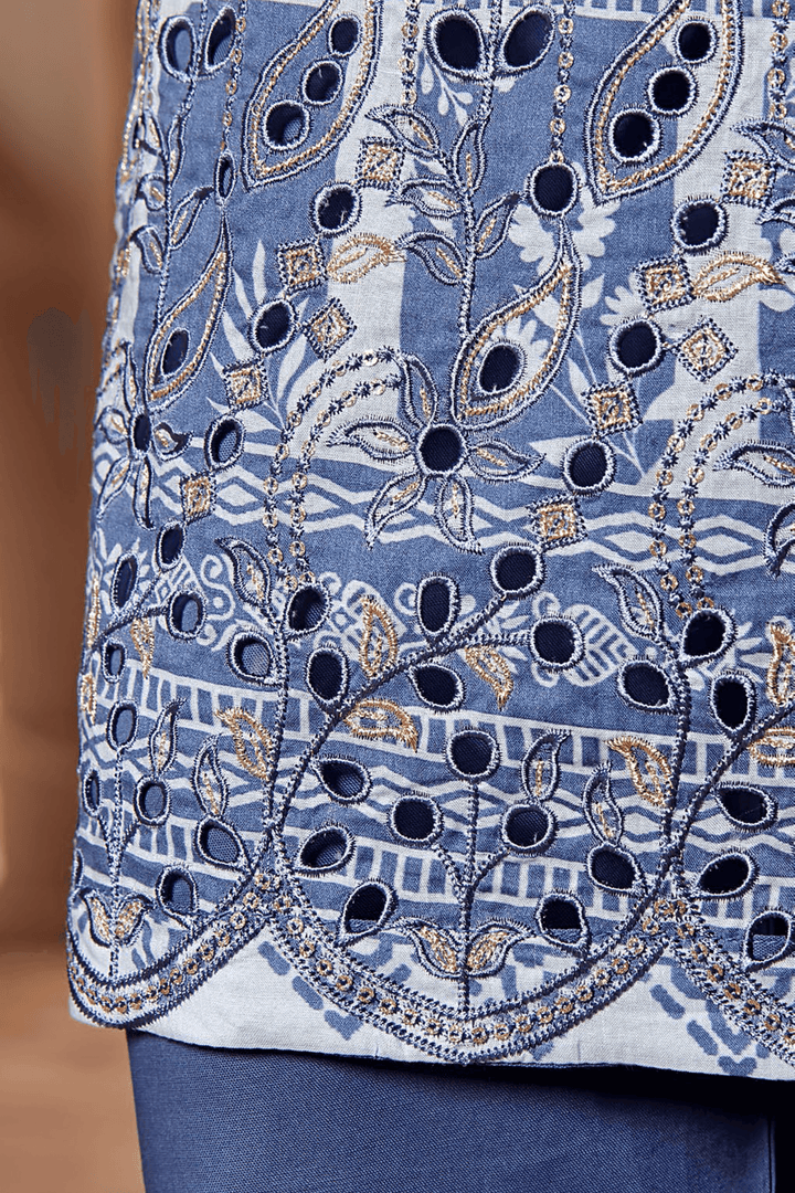 3 PIECE - DIGITAL PRINTED CHIKANKARI LAWN SUIT - PAK FABRICS