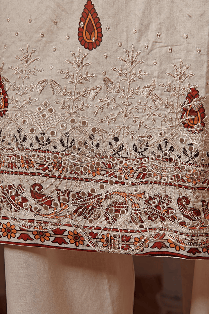 3 PIECE - DIGITAL PRINTED CHIKANKARI LAWN SUIT - PAK FABRICS