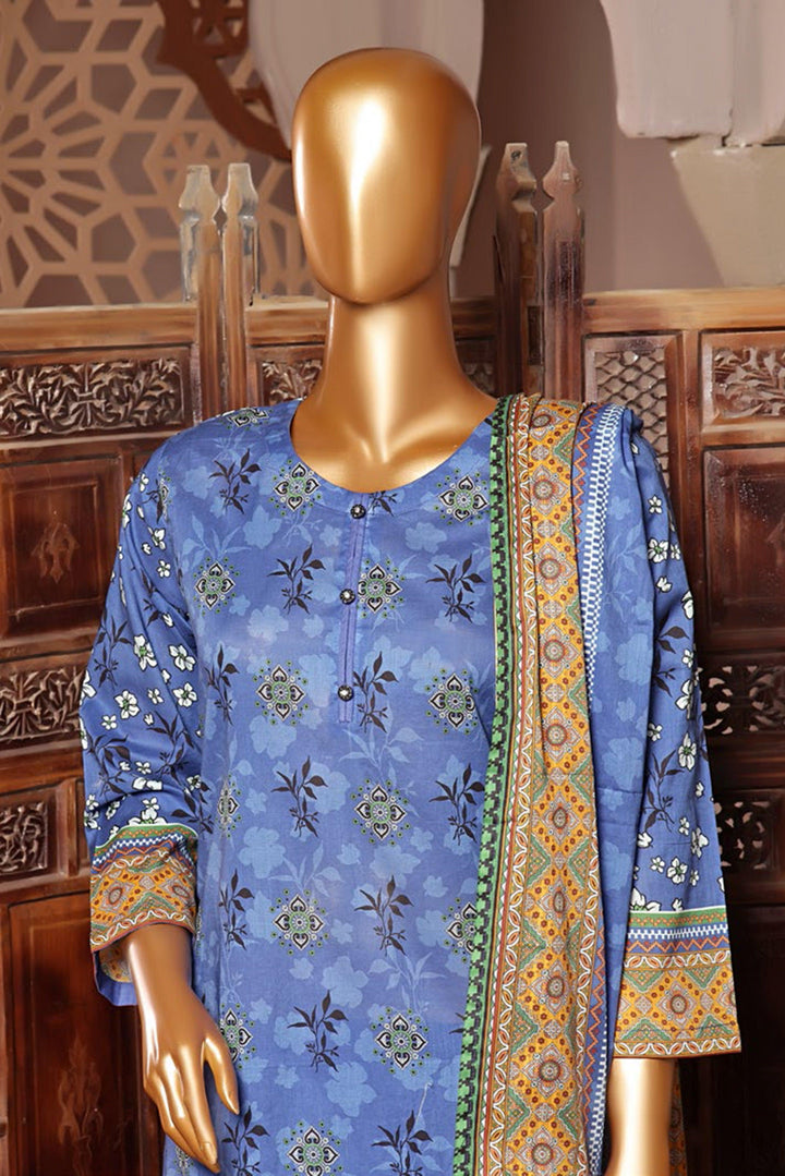 3 PIECE - DIGITAL PRINTED CHIKANKARI LAWN SUIT - PAK FABRICS