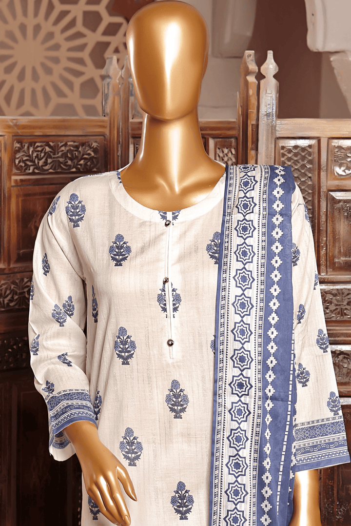 3 PIECE - DIGITAL PRINTED CHIKANKARI LAWN SUIT - PAK FABRICS