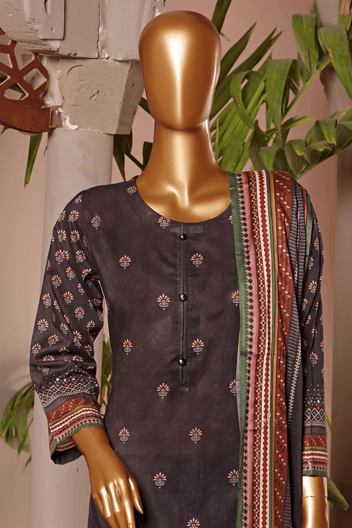 3 PIECE - DIGITAL PRINTED CHIKANKARI LAWN SUIT - PAK FABRICS
