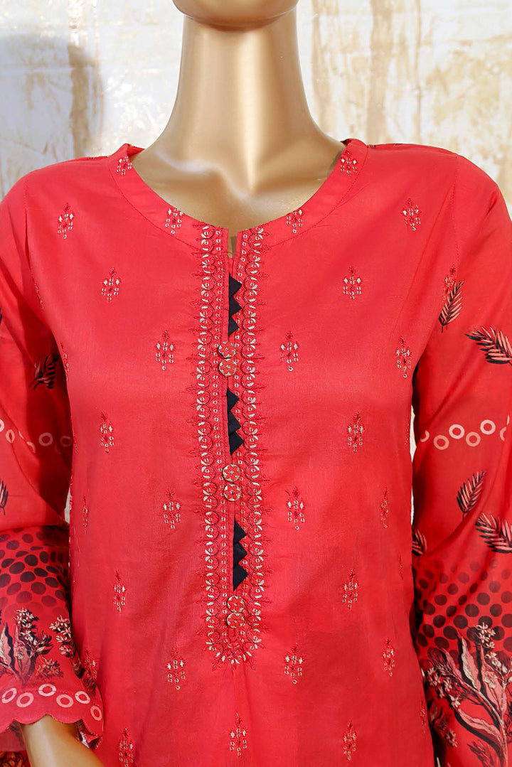 3 PIECE - DIGITAL PRINTED EMBROIDERED LAWN SUIT - PAK FABRICS