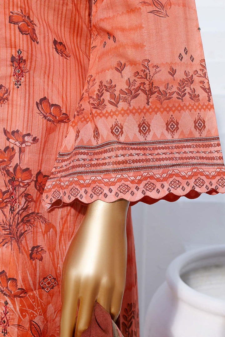 3 PIECE - DIGITAL PRINTED EMBROIDERED LAWN SUIT - PAK FABRICS