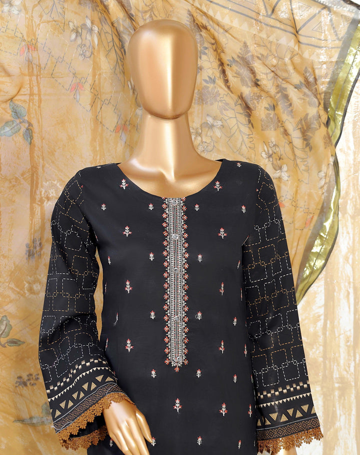 3 PIECE - DIGITAL PRINTED EMBROIDERED LAWN SUIT - PAK FABRICS