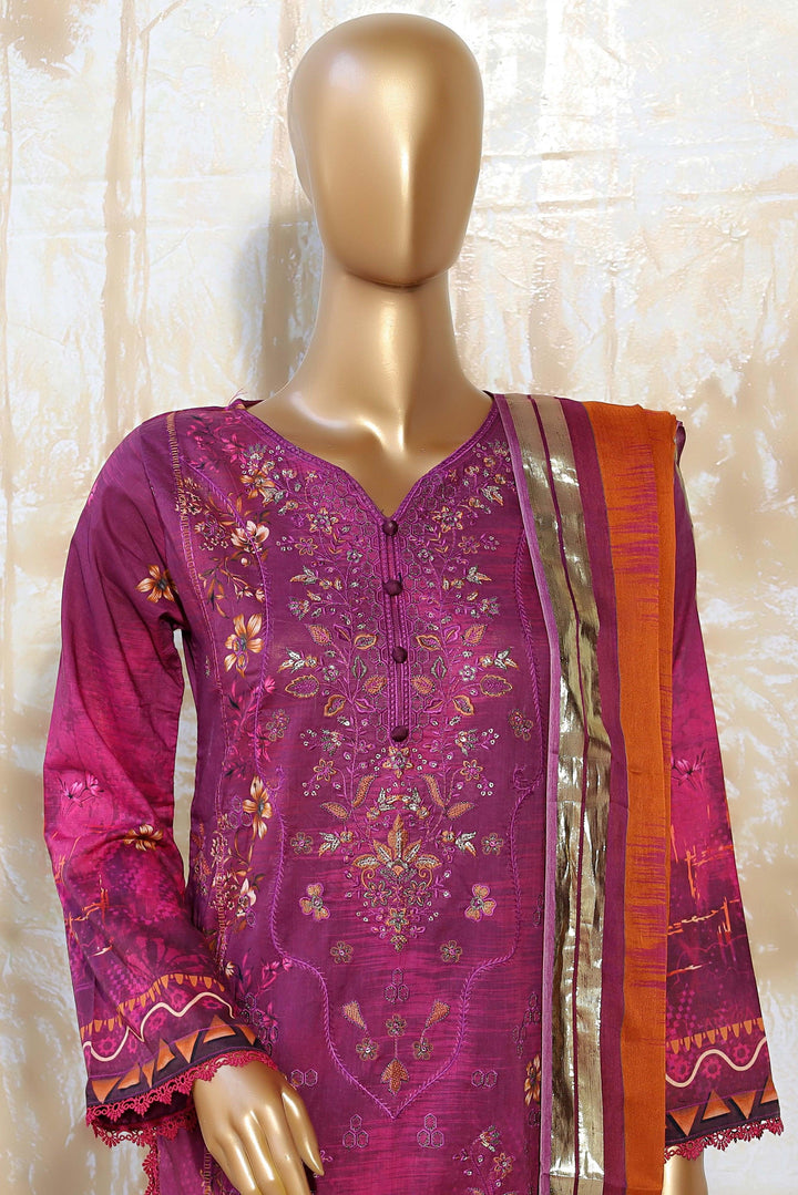 3 PIECE - DIGITAL PRINTED CHIKANKARI LAWN SUIT - PAK FABRICS