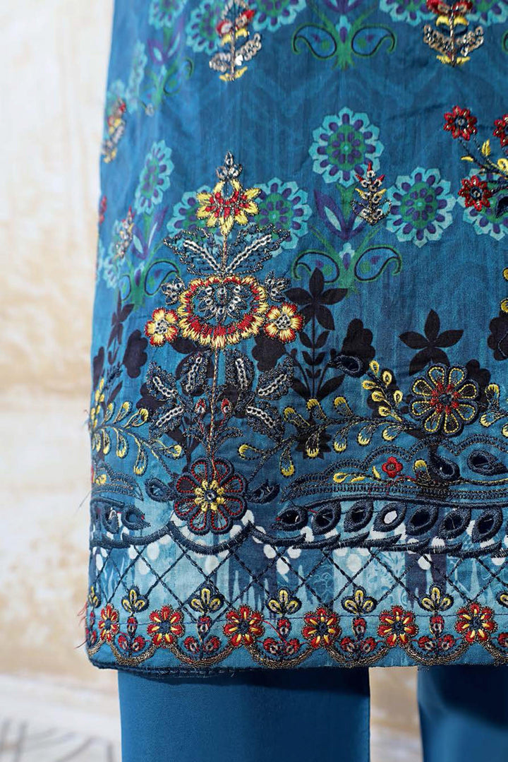 3 PIECE - DIGITAL PRINTED CHIKANKARI LAWN SUIT - PAK FABRICS