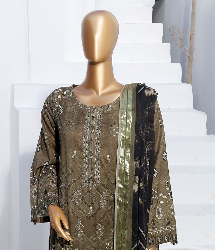 3 PIECE - DIGITAL PRINTED CHIKANKARI LAWN SUIT - PAK FABRICS
