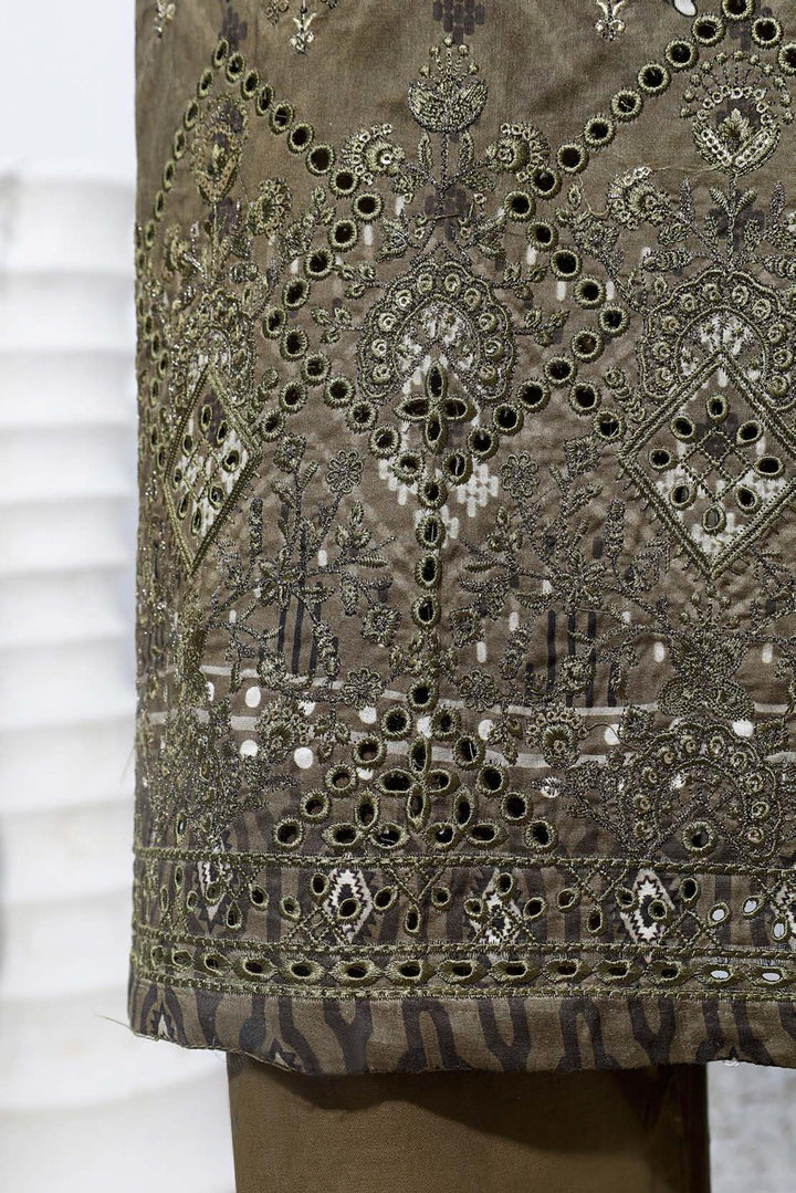 3 PIECE - DIGITAL PRINTED CHIKANKARI LAWN SUIT - PAK FABRICS