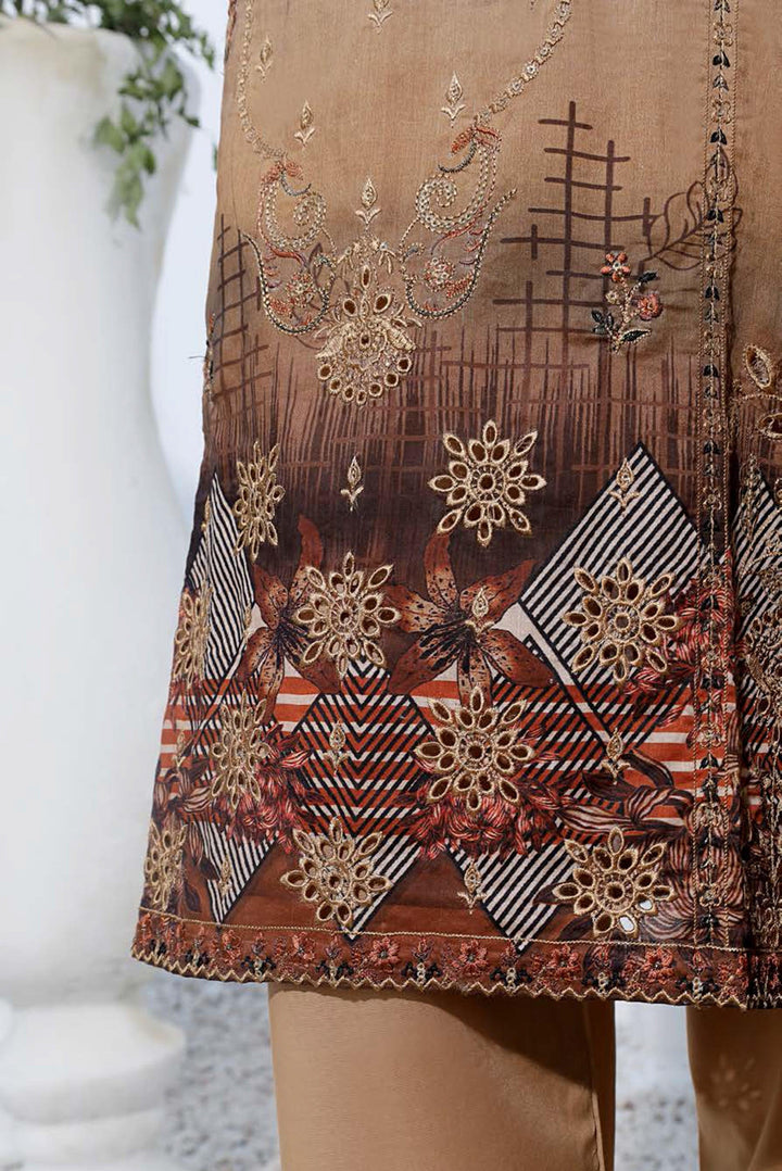 3 PIECE - DIGITAL PRINTED CHIKANKARI LAWN SUIT - PAK FABRICS